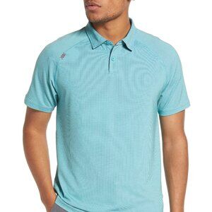 Rhone Delta Short Sleeve Pique Performance Polo - Dark Ivy, Small - LIKE NEW